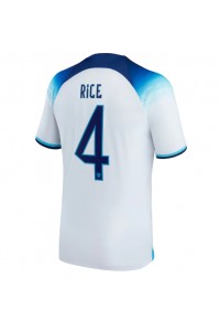 Englanti Declan Rice #4 Jalkapallovaatteet Kotipaita MM-kisat 2022 Lyhythihainen